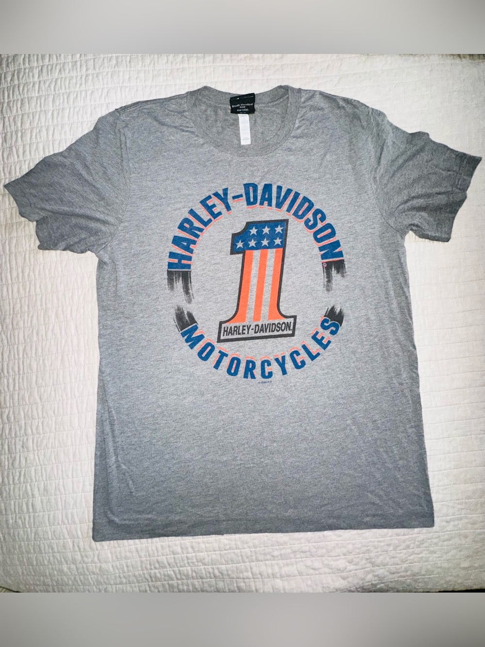 Harley-Davidson Men’s Size Large Grey Graphic Logo T-Shirt